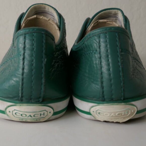 COACH "MIKA LACELESS" SNEAKERS Women's Sz 10B Green - Picture 3 of 13